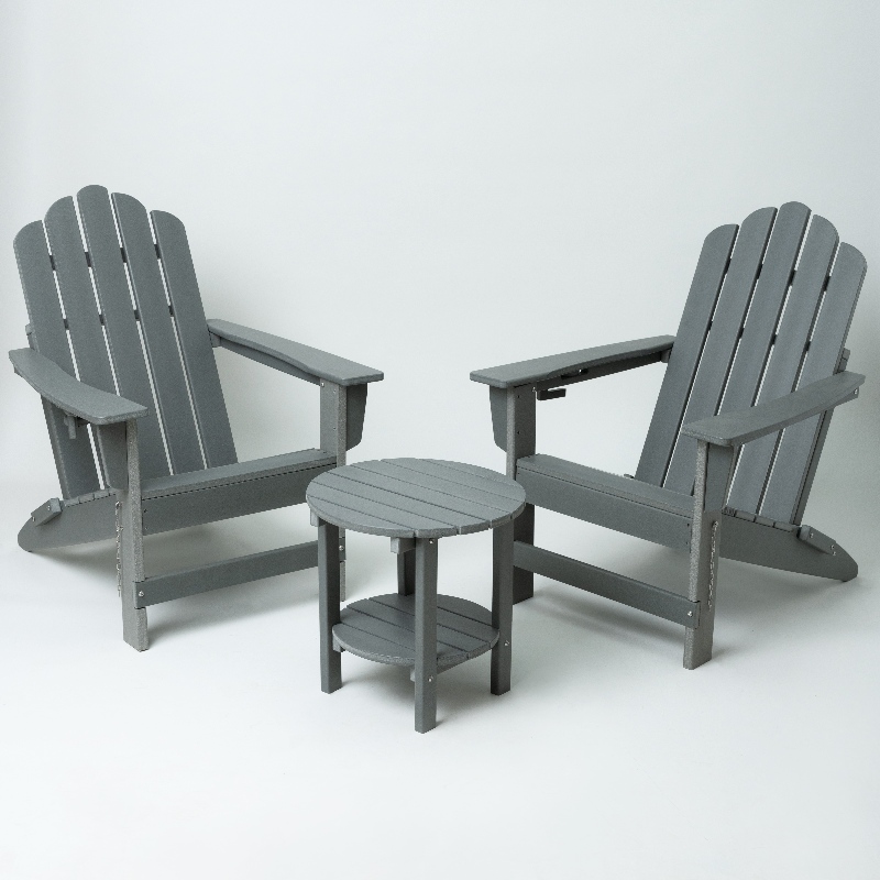 Chaise d\'adirondack HDPE meubles en plein air avec gris
